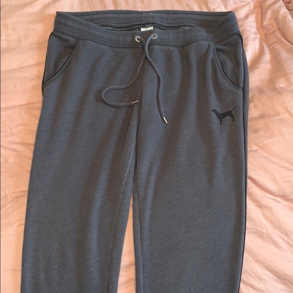 PINK grey sweatpants with pockets!